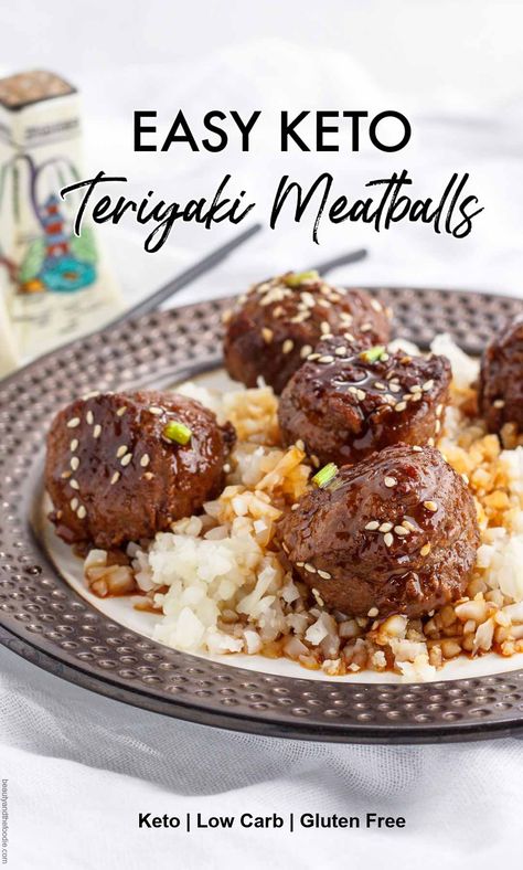 Keto Teriyaki, Teriyaki Meatballs, Low Carb Meatballs, Baking Powder Uses, Boiled Egg Diet Plan, No Carb Recipes, Low Carb Low Sugar, Best Low Carb Recipes, Egg Diet