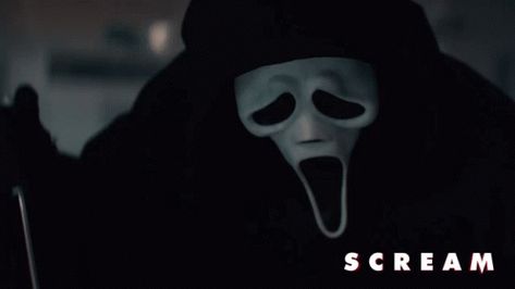 Ghost Face Banner, Scream Banner Discord, Ghostface Youtube Banner, Ghostface Banner, Scream Gif Pfp, Black Gif Pfp For Discord, Scream Gif Banner, Ghostface Gif, Scream Banner