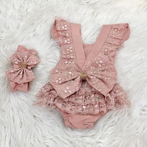 6 Month Baby Picture Ideas, Baby Closet, Lace Romper, Baby Dresses