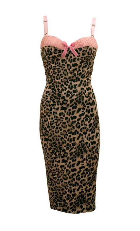 Rockabilly Clothes, Pinup Fashion, Animal Instinct, Straps Dress, Frock Dress, Rockabilly Fashion, Leopard Dress, Wiggle Dress, Powder Pink