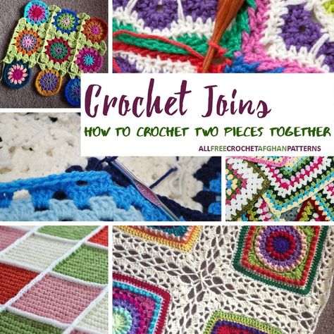 Crochet Joins: How to Crochet Two Pieces Together | This article is full of great seaming methods for any project you might encounter! Crochet Two Pieces Together, How To Crochet Pieces Together, How To Crochet 2 Pieces Together, Sew Crochet Pieces Together, How To Crochet Two Pieces Together, Joining Crochet Pieces Together, Crochet Two Pieces, Crochet Pieces Together, Stitches Design