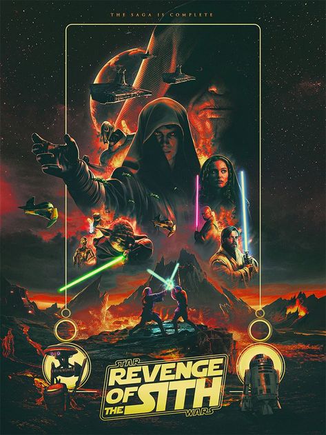 Star Wars Revenge of The Sith Key Art Poster made by Lodgiko follow me on IG for more content Star Wars Painting, Anakin Vader, Revenge Of The Sith, Star Wars Background, Star Wars Anakin, The Sith, Star Wars Film, Star Wars Wallpaper, Star Wars Artwork