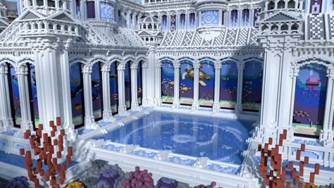 Minecraft Temple, Minecraft Underwater, Minecraft Kingdom, Map Minecraft, Minecraft Interior, Minecraft Structures, Sunken City, Minecraft Interior Design, Minecraft Castle