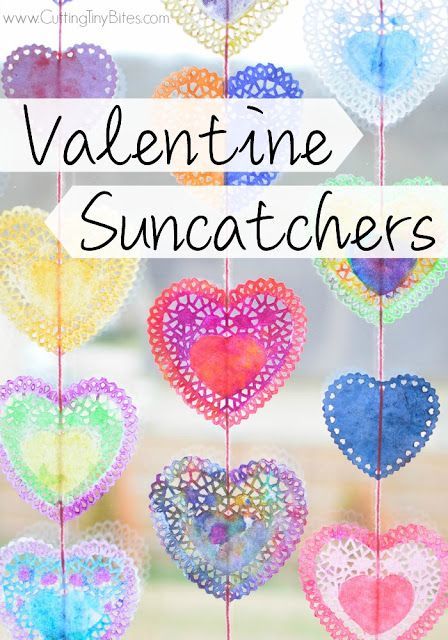 Valentine Suncatchers- Beautiful watercolor heart process art painting project for preschool, kindergarten, or elementary kids. Brighten up a dreary winter day with this pretty, colorful craft! Project For Preschool, Toddler Valentine Crafts, February Crafts, Suncatcher Craft, Valentine's Day Crafts For Kids, Preschool Valentines, Valentine Activities, Valentine Crafts For Kids, Valentines Art