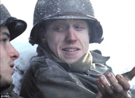 Youngster: Scottish actor Robin Laing was just 25 when he portrayed Edward Heffron in HBO's Band Of Brothers Eugene Roe, Utah Beach, Ron Livingston, Easy Company, Tv Miniseries, John Hughes, Band Of Brothers, Mini Series, Tom Hanks