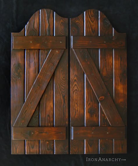 salon doors | ... custom swinging saloon doors handcrafted custom swinging saloon doors Cowboy Door, Salon Doors, Salon Door, Saloon Decor, Old West Saloon, Saloon Doors, Western Saloon, Door Bar, Cafe Door