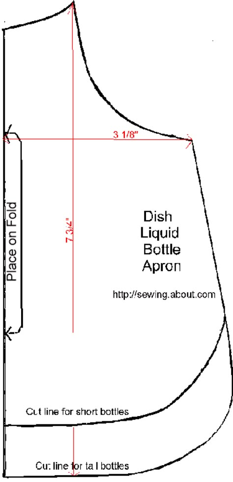 Dish Liquid Apron Pattern Dish Bottle Apron Pattern, Dish Soap Apron Pattern Free, Diy Apron Decorating Ideas, Egg Apron Pattern Free Sewing, Apron Patterns Free, Apron Pattern Free, Patterns Japanese, Bottle Dressing, Pretty Apron