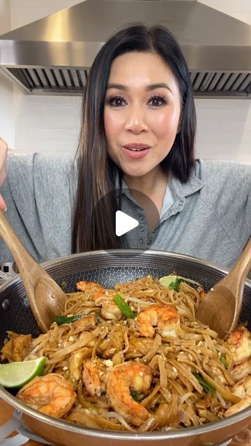 My Nguyen | Save my recipe for Pad Thai! My family loves any noodle dish and this is a perfect dinner for us. There’s actually a few steps to prep ... | Instagram Pad Thai Noodles Easy, Thai Flat Noodles Recipe, Banh Pho Noodles Recipe, Rice Noodles With Shrimp, Pad Thai Recipe Sauce, Fish And Noodles Recipes, Thai Pad Thai Recipe, How To Make Pad Thai, Thai Dishes Recipes