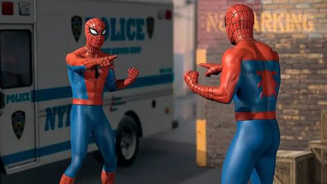 Spider Man Pointing, Pointing At Each Other, Spider Man Meme, Spider Meme, Man Pointing, Spiderman 4, Spiderman Cartoon, Spiderman 3, Spider Art