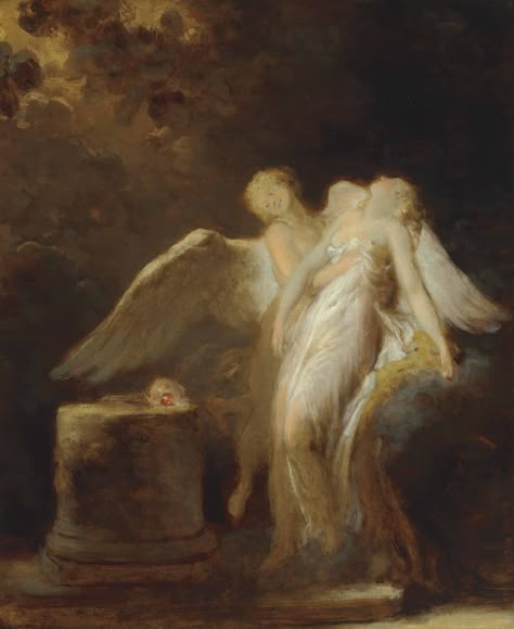 Jean-Honoré Fragonard (Grasse 1732-1806 Paris) | The sacrifice of the Rose | Christie's Rennaissance Art, The Sacrifice, Old Paintings, Romantic Art, Ethereal Art, Classical Art, Angel Art, Old Art, The Rose