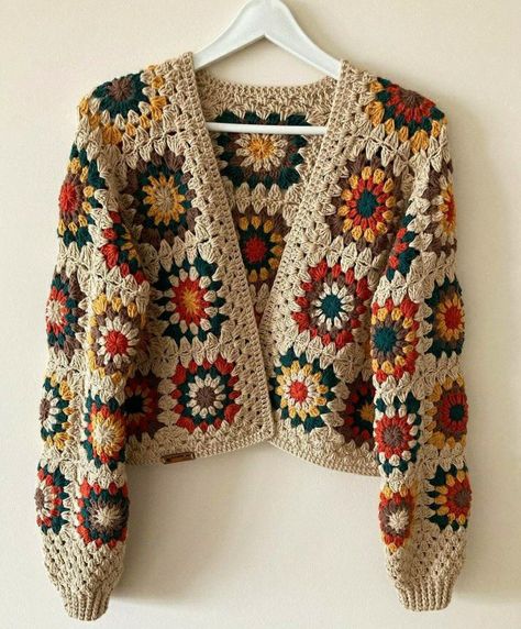 Crochet Jacket Pattern, شال كروشيه, Gilet Crochet, Mode Crochet, Crochet Vest Pattern, Haken Baby, Crochet Coat, Crochet Jacket, Granny Square Crochet Pattern