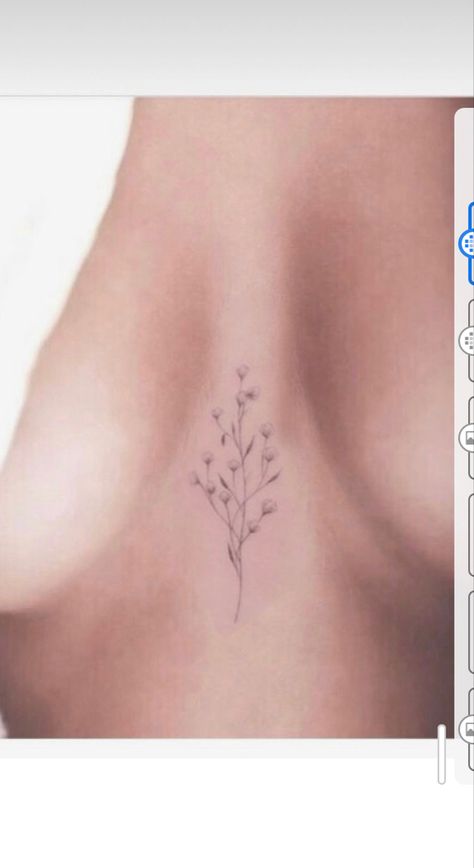 Baby Breath Tattoo, Floral Sternum Tattoo, Breath Tattoo, Sternum Tattoo, Baby S Breath, Spine Tattoo, Baby's Breath, Tiny Flowers, Tattoo Inspo