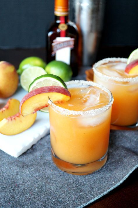 Shrimp Packets, Margarita Cupcakes, Peach Margarita, Best Summer Cocktails, Lime Margarita, Mango Margarita, Peach Puree, Lime Shrimp, Boozy Drinks