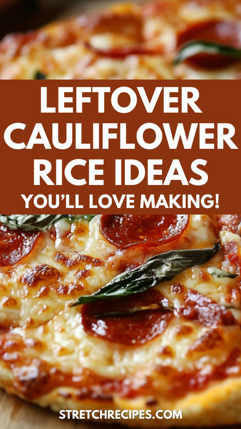 Got leftover cauliflower rice? Transform it into a healthy, flavorful meal with these creative ideas! From crusts to casseroles, this guide offers delicious dinner recipes you’ll love. Save this for later and click through for the complete guide! Things To Make With Cauliflower Rice, Leftover Cauliflower Recipes, Rice Cauliflower Recipes, Recipes With Cauliflower Rice, Riced Cauliflower Recipes, Cauliflower Rice Recipes Healthy, Leftover Cauliflower, Rice Breakfast Recipes, Rice Ideas