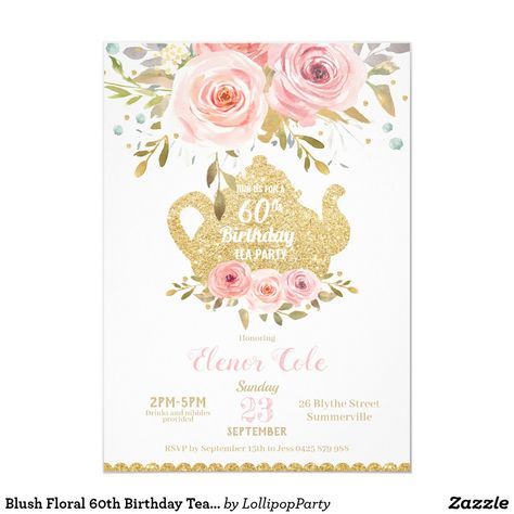 High Tea Invitations, Bridal Tea Party Invitations, Floral Garden Party, Garden Party Invitations, Floral Birthday Invitations, Bridal Tea Party, Bridal Brunch Invitations, 60th Birthday Invitations, Baby Shower Tea