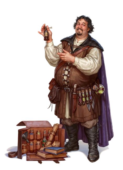 Male Human Alchemist Merchant - Pathfinder PFRPG DND D&D d20 fantasy Heroic Fantasy, Fantasy Portraits, Dungeons And Dragons Characters, Human Male, Dnd Art, Urban City, Warhammer Fantasy, Fantasy Rpg, 판타지 아트