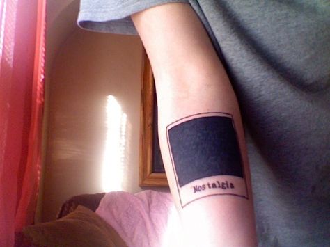 Polaroid Tattoo, Square Tattoo, Tech Tattoo, Vintage Style Tattoos, Blackout Tattoo, Bff Tattoos, Detailed Tattoo, Hair Tattoos, Funny Tattoos