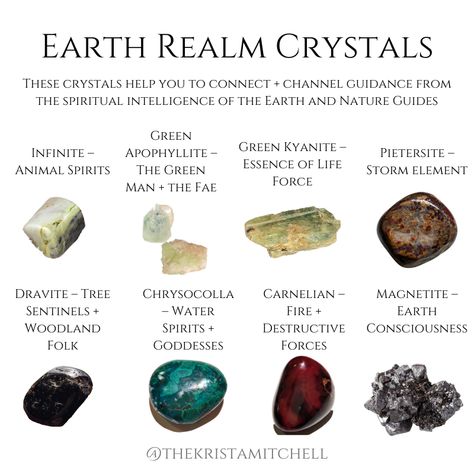 Earth Element Crystals, Earth Crystals, Spiritual Intelligence, Crystals For Luck, Green Apophyllite, Water Spirits, Crystal Seashells, Crystal Healing Chart, Green Kyanite