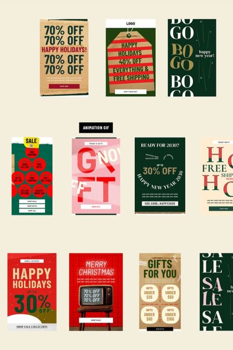 Christmas Holiday Promo Emails Happy Holidays Email Design, Christmas Email Marketing, Holiday Email Campaigns, Holiday Newsletter, Christmas Promo, Holiday Marketing, Holiday Emails, Christmas Time Is Here, Holiday Market