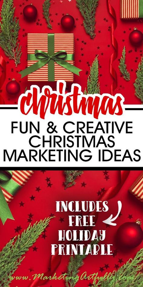 Doing a Christmas marketing campaign? Here are my best tips and ideas for how to promote your business or products during the holiday season! make sure to snag the free seasonal holiday printable included in this post! Christmas Marketing Ideas, Christmas Marketing Campaign, Marketing Campaign Ideas, Holiday Marketing Campaigns, Christmas Content, Craft Displays, Christmas Marketing, Holiday Marketing, Engagement Posts