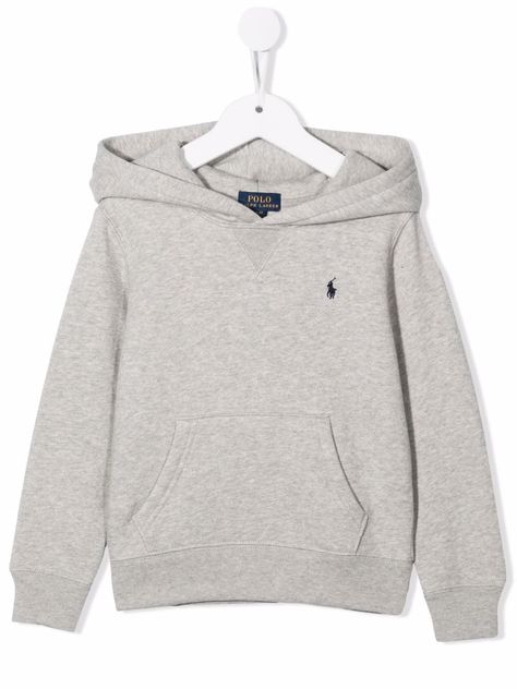 Heather grey cotton-blend Polo Pony long-sleeved hoodie from RALPH LAUREN KIDS featuring ribbed detailing, signature Polo Pony motif, classic hood, front pouch pocket and long sleeves. Ralph Lauren Hoodie, Polo Ralph Lauren Kids, Skandinavian Fashion, Polo Pony, Outfit Inspo Casual, Winter Mode, Neue Outfits, Ralph Lauren Kids, Mode Ootd