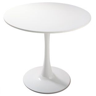 Joss & Main Camden Extendable Solid Wood Dining Table | Wayfair.ca White Tulip Table, Painted Table Tops, Tulip Side Table, Mdf Table, Mid Century Dining Table, Tulip Dining Table, Tulip Table, Mid Century Dining, Table Round