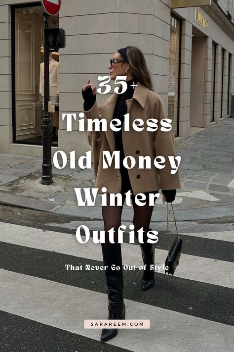 Looking for Old Money Winter Outfit ideas? Discover elegant, timeless, and classy outfit inspiration for women that captures the quiet luxury aesthetic. From chic coats to sophisticated skirts, these casual yet refined looks are perfect for winter 2024 and 2025. Embrace a wardrobe of effortless elegance with these old money winter outfits that blend style and warmth. #OldMoney #WinterOutfits #TimelessStyle #OutfitIdeas #ClassyFashion Winter Stylish Outfits Classy, Classic Casual Outfits For Women Winter, Elegant Relaxed Outfit, Charlotte Nc Outfits, Elegant Winter Shoes Women, Simple Chic Winter Outfits, Classy Ugg Outfit, Bougie Casual Outfits, Refined Elegant Style