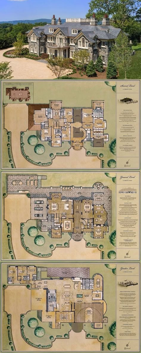 Westchester New York, Mansion Exterior, Modern Floor Plans, House Plans Mansion, Story Layout, Mansion Floor Plan, Dream Mansion, Layout Bloxburg, House Layout Plans