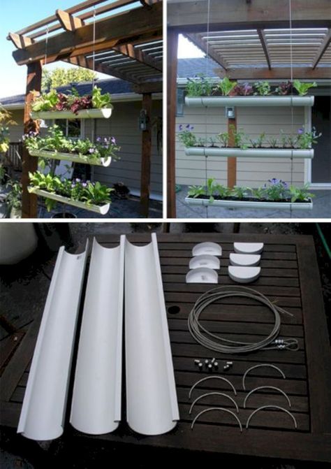 Window Garden Ideas, Hydroponic Gardening Diy, Gutter Garden, نباتات منزلية, Plants Growing, Garden Windows, Modern Patio, Hydroponic Gardening, Patio Decorating