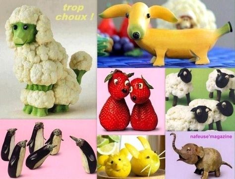 Fruits et légumes originaux formes "animaux" Autumn Activity, Autumn Activities, Food Art, Activities For Kids, Dinosaur Stuffed Animal, Mario Characters, Fruit, Toys, Animals