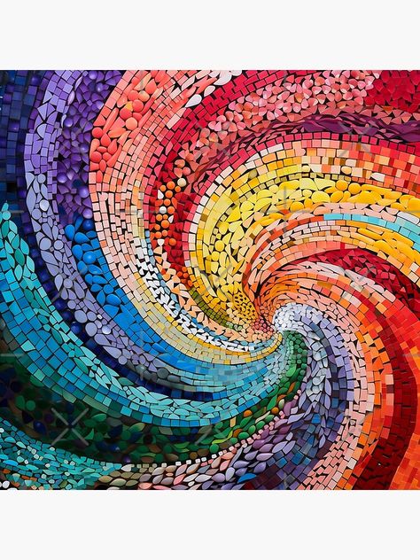 Crayon Mosaic, Whimsical Pottery, Barcelona Gaudi, Rainbow Mosaic, Mosaic Art Projects, Art Rainbow, Mosaic Artwork, Mosaic Ideas, Flower Art Painting