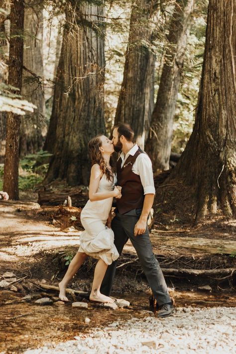 Picking the Best Hiking Wedding Dress + Hiking Tips Hiking Wedding Dress, Hiking Wedding, Coeur D'alene Idaho, Forest Elopement, Best Hiking Boots, Happy Dresses, Elopement Planning, Epic Photos, Affordable Wedding Dresses