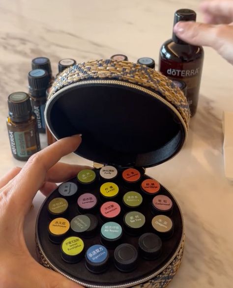 I always travel with my essential oils kit - it's become a non-negotiable for avoiding and treating minor issues on the road. 

My custom emergency pouch includes 5ml bottles of 

Having these natural solutions at my fingertips provides such peace of mind, especially when exploring new places with kids in tow. 

Whether we need a quick deodorizer for our hotel room or an on-the-spot remedy for travel woes, my oils have me covered. 

Hop over to the blog to learn how I curate my travel kit! Essential Oils For Travel, Forest Bathing Essential Oils, Essential Oils Storage Travel, Lemon Cleanse, Sacred Mountain Essential Oil, Natural Medicine Cabinet, Essential Oils Kit, Organizing Challenges, Wild Orange