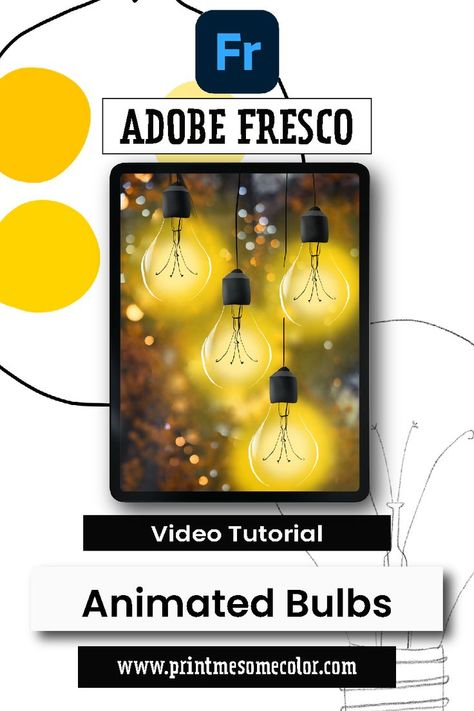 Adobe Fresco Painting, Adobe Fresco Art Tutorial, Shadows Procreate, Procreate Alternative, Adobe Fresco Tutorial, Fresco Illustration, Fresco Adobe, Light Bulb Illustration, Adobe Illustrator Brushes