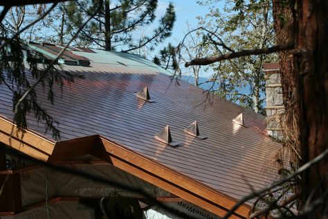 Aged Copper Roof, Copper Roofing, Copper Roof, Aged Copper, Tile Projects, Roof Tiles, Copper Metal, Metal Roof, S 10