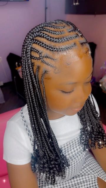 Kids Birthday Hairstyles, Kendall Hairstyles, Children Hair Styles Braids, Kids Fulani Braids, Kids Braided Hairstyles Black Children, Birthday Hairstyles For Kids, Kiddie Hairstyles, Black Baby Girl Hairstyles, Nice Hairstyles