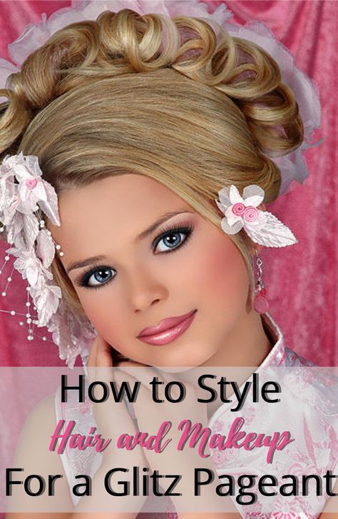 Glitz pageant contestants go all out in the hair and makeup department. The extravagant looks are dazzling and reminiscent of old Hollywood glamour. Glitz hair and makeup is fun, but it is also very specific. To win a glitz pageant, you have to have the right look. Glitz Pageant Photos, Glitz Pageant Hair, Beauty Pageant Hair, How To Style Hair, Pageant Tips, Pagent Dresses, Glitz Pageant Dresses, Pageant Queen, Pageant Headshots