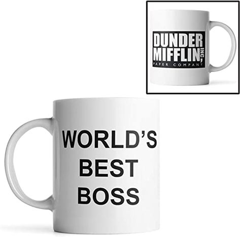 Best Boss Mug, Funny Boss Gifts, Icons Party, Worlds Best Boss, Funny Artwork, Office Tv Show, Boss Mug, Best Boss, Coffee Cup Design