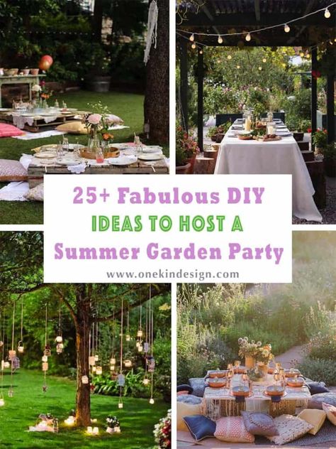 25+ Fabulous DIY Ideas To Host A Summer Garden Party Tropical Garden Party, Diy Garden Party, Garden Party Ideas, Indoor Garden Party, Boho Garden Party, Vintage Garden Parties, Garden Party Theme, Yard Party, Garden Party Decorations