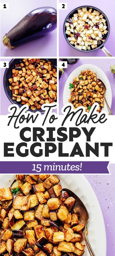 This easy sautéed eggplant recipe is the ultimate way to make this delicious staple vegetable! It's quick, simple, and so versatile. It's a healthy vegetable side dish that the whole family is going to love (plus, it's vegan, dairy-free, and gluten-free). Fingerling Eggplant Recipes, Sautéed Eggplant, Eggplant Side Dishes, Vegan Eggplant Recipes, Ways To Cook Eggplant, Eggplant Recipes Healthy, Sauteed Eggplant, Insulin Resistant, Eggplant Recipes Easy