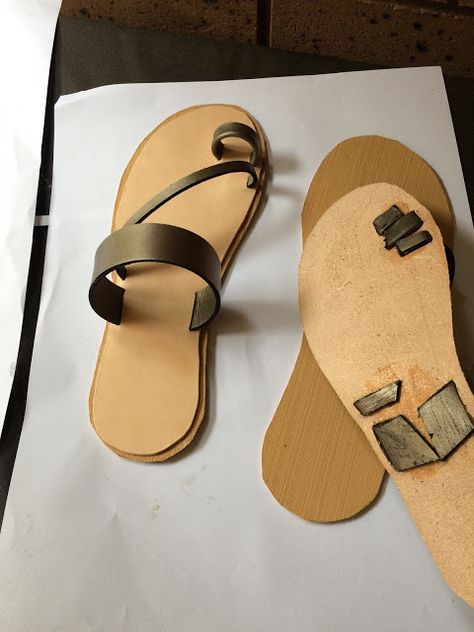 I tried to come up with a witty project title, I really did. But seriously... I MADE SHOES!      Real sandals. Out of leather. ... Diy Leather Sandals, Make Your Own Shoes, Diy Sandals, Diy Slippers, Sandals Patterns, Snakeskin Boots, Handmade Leather Shoes, Handmade Sandals, Shoe Pattern