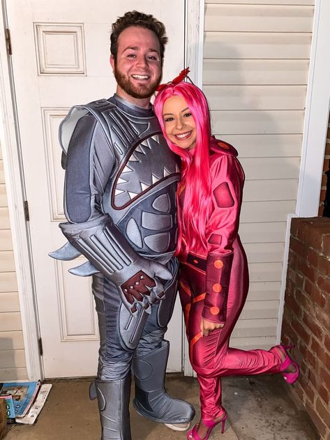 Shark Boy And Lavagirl Costume, Lava Girl And Shark Boy Costumes, Shark Boy And Lava Girl Costumes College, Lava Girl Halloween Costume, Sharkboy And Lavagirl Costume Couple, Shark Boy Lava Girl Costume, Shark Boy And Lava Girl Couple, Shark Boy And Lava Girl Costumes, Mermaid Man And Barnacle Boy Costume Girls