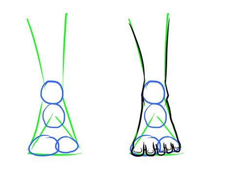 Front View Feet Drawing Reference, Front Feet Drawing, How To Draw Front Facing Shoes, How To Draw Feet Facing Forward, Front Facing Shoes Drawing, How To Draw Feet With Shoes Front View, Foot Refrence Art Reference, Shoe Drawing Reference Front View, Front Facing Feet Drawing Reference