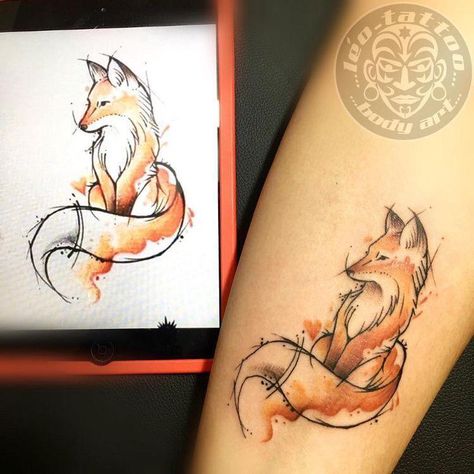 Small Fox Tattoo, Fox Tattoo Design, Mermaid Tattoo Designs, Tattoo Photography, Fox Tattoo, Mermaid Tattoo, Discreet Tattoos, Pet Necklace, Tattoo Stencils