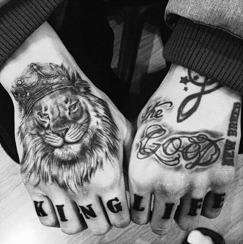 Jay park Lion Hand Tattoo, Lion King Tattoo, Mens Lion Tattoo, J Park, Crown Tattoo Design, Knuckle Tattoos, Lion Head Tattoos, King Tattoos, Hand Tats