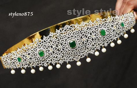 4675/-DIAMOND FINISHED HIP BELT FOR SALE |WHATSAPP-9177993969 Diamond Hip Belt, Hip Belts, Vaddanam Designs, Hip Belt, Gold Necklace Designs, Necklace Designs, Cuff Bracelets, Unique Style, Belts