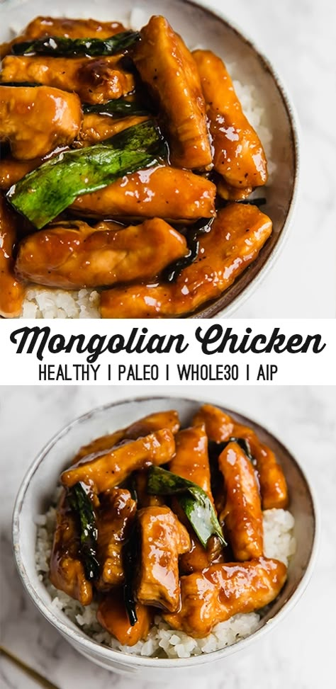 Mongolian Chicken, Paleo Menu, Unbound Wellness, Chicken Food Recipes, Delicious Paleo Recipes, Aip Diet, Autoimmune Paleo, Paleo Food, Autoimmune Protocol