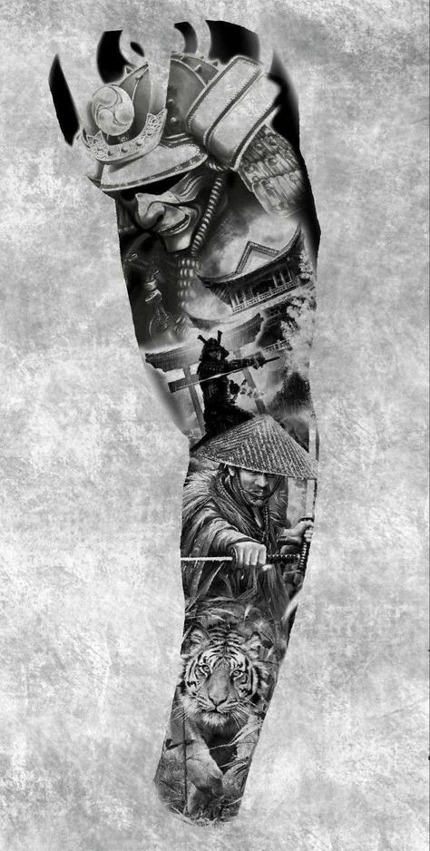 Sketch Unique, Japanese Warrior Tattoo, Samurai Tattoo Sleeve, Samurai Warrior Tattoo, Tiger Tattoo Sleeve, Japanese Art Samurai, Egyptian Tattoo Sleeve, Last Kingdom, Samurai Tattoo Design