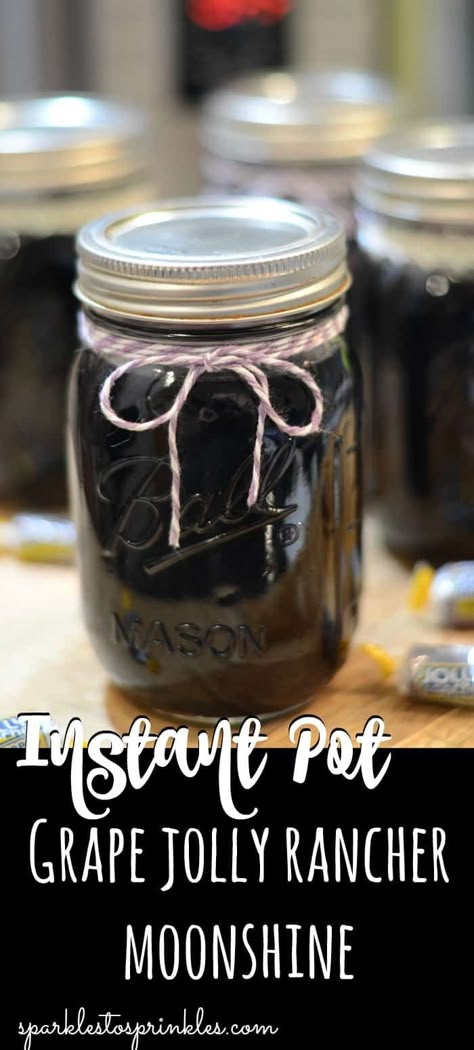 Instant Pot Grape Jolly Rancher Moonshine Instapot Moonshine Recipes, Instant Pot Moonshine, Jolly Rancher Moonshine Recipes, Grape Jolly Rancher Moonshine, Instant Pot Moonshine Recipes, Crockpot Moonshine Recipes, Grape Moonshine Recipes, Homemade Moonshine Recipes, Jolly Rancher Moonshine