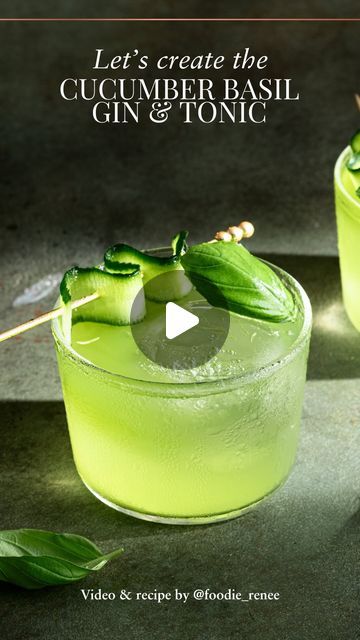 Empress 1908 Gin on Instagram: "OPEN FOR RECIPE 🌿⇩ @foodie_renee serves up a garden-fresh Gin & Tonic that’s pure bliss! 💚 Infused with homemade cucumber basil juice, this light & elegant cocktail is refreshment at its finest 🙌
 
CUCUMBER BASIL G&T
◦3 oz Empress 1908 Cucumber Lemon Gin
◦2 oz Cucumber Basil Juice*
◦1½ oz Fresh Lemon Juice
◦1 oz Simple Syrup
◦Tonic water
◦Cucumber Ribbon, to garnish
 
*To make the juice, purée 2 Persian cucumbers, 10 basil leaves, a dash of lemon juice, and ½ cup ice water in a food processor until very smooth. Strain into a pitcher.
 
METHOD: In a cocktail shaker, combine all ingredients with ice and shake vigorously for a few seconds. Fill a cocktail glass with an ice sphere and add tonic water. Pour the cucumber mixture over the top and garnish with a Pitcher Method, Empress 1908 Gin, Ice Sphere, Cucumber Basil, Water Cucumber, Persian Cucumber, Ice Water, Tonic Water, Basil Leaves